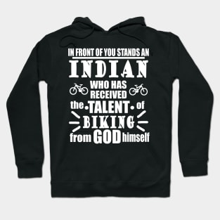 Indian Biking Cycling India Cycling Tour Biking Hoodie